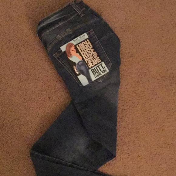WAX JEAN high rise distressed denim jeans - Picture 6 of 7